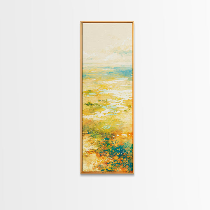 Quiet Abstract Landscape Framed Canvas Print, General Fine Art, Art, Living Room Decor, Fine Art, Mid Century Modern, GEN-1x3-61