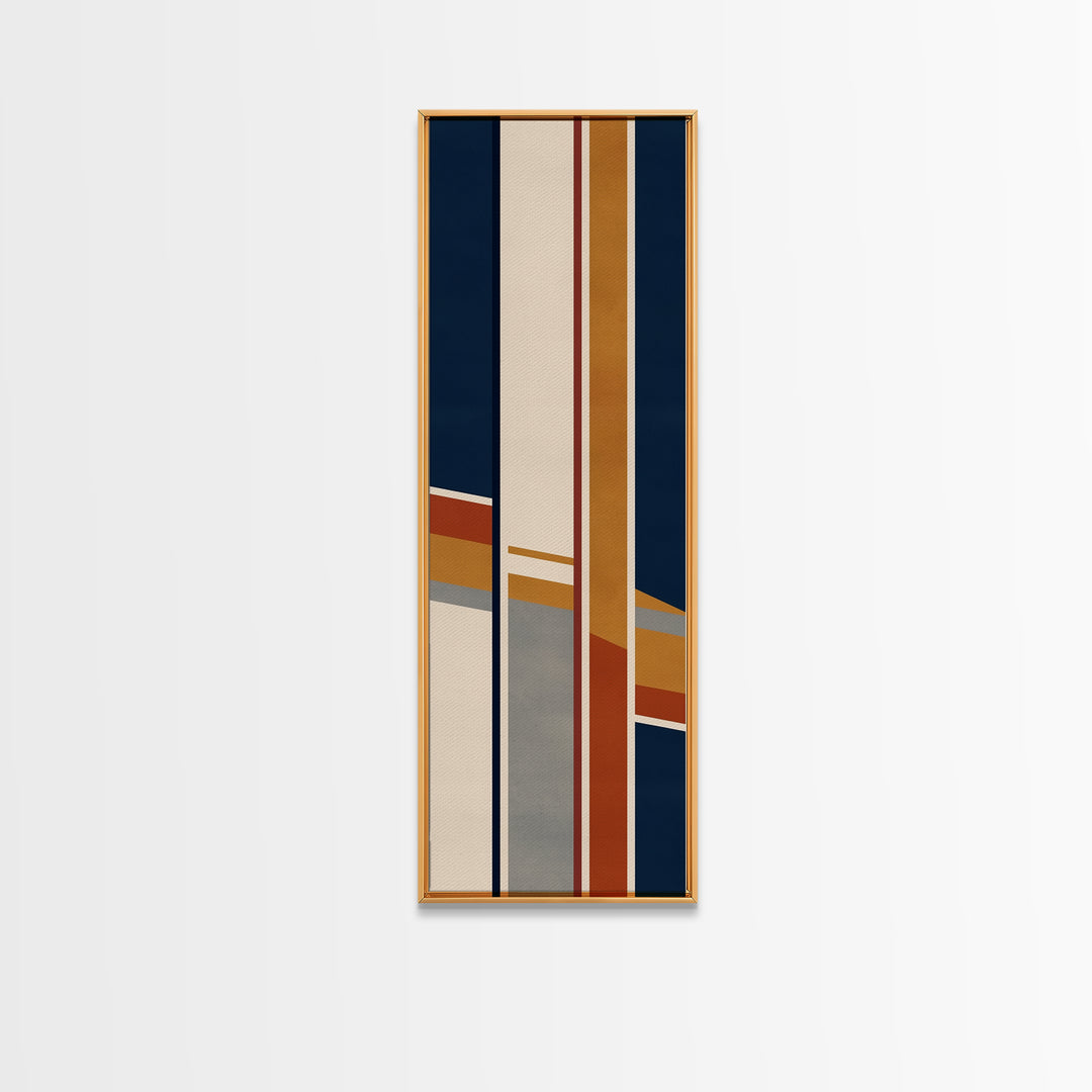 Modern Geometric Composition Framed Canvas Print, General Fine Art, Modern Decor, Living Room Decor, Abstract Art, GEN-1x3-70