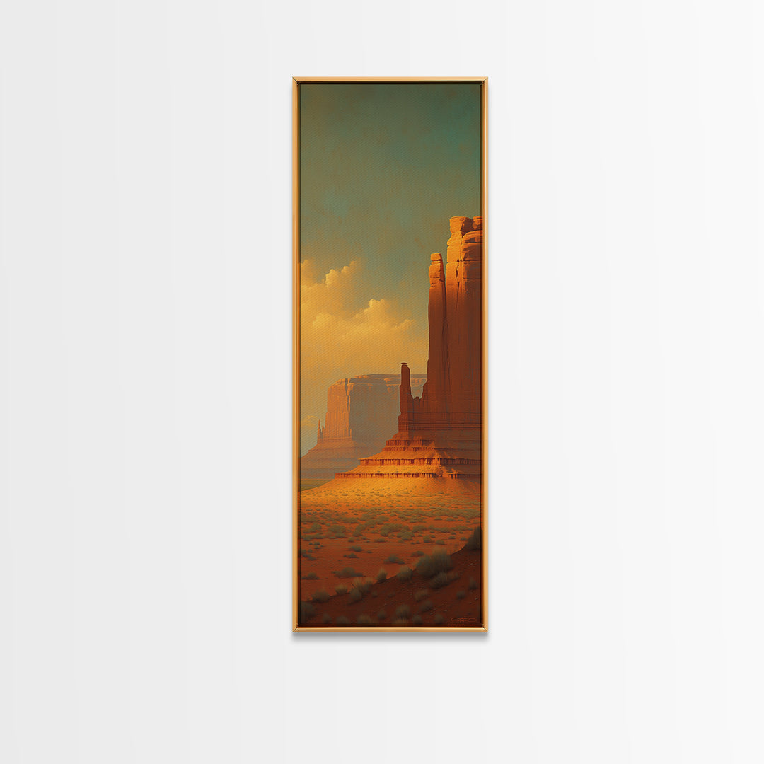 Serene Desert Horizon Canvas Print, General Fine Art, Poster, Living Room Decor, Fine Art, Wall Art Prints, Mid Century Modern, GEN-1x3-77