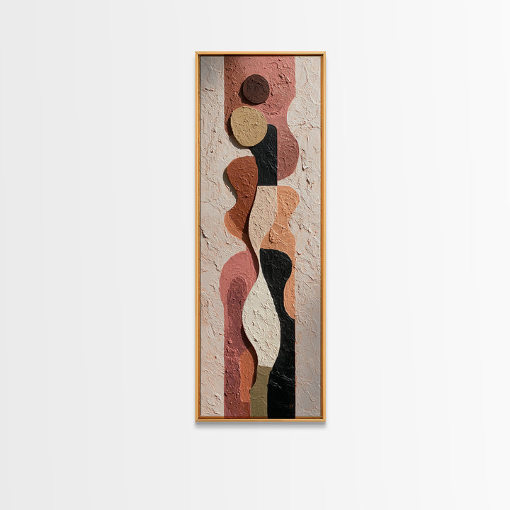 Warm Terracotta Abstract Canvas Print, General Fine Art, Wall Art, Living Room Decor, Abstract Art, Printable, GEN-1x3-90