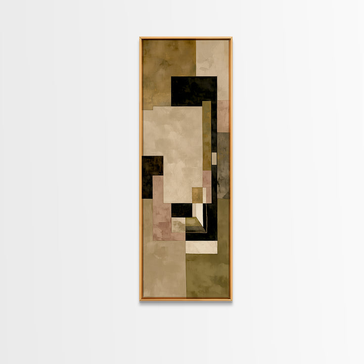 Earthy Plaster Texture Abstract Canvas Print, General Fine Art, Luxury Decor, Living Room Decor, Abstract Art, GEN-1x3-99