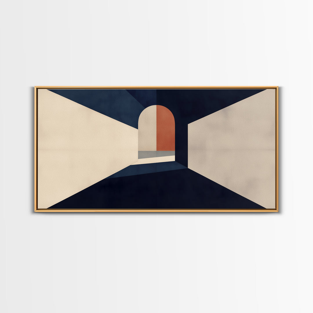 Monochrome Architectural Arch Composition Canvas Print, General Fine Art, Wall Art, Living Room Decor, Oil Painting, GEN-2x1-32