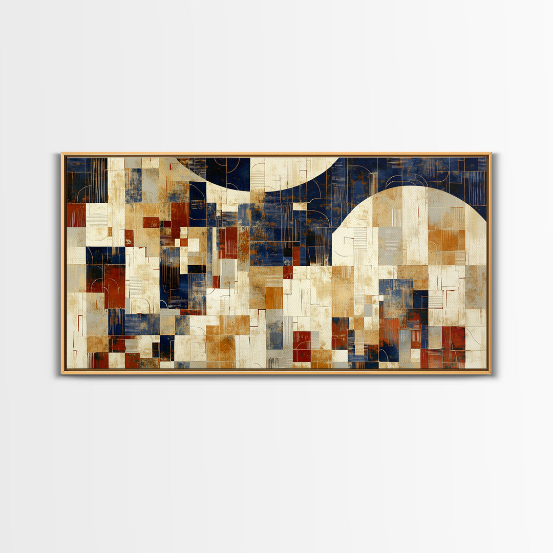 Earthy Plaster Texture Abstract Framed Canvas Print, General Fine Art, Wall Art, Living Room Decor, Abstract Art, GEN-2x1-35