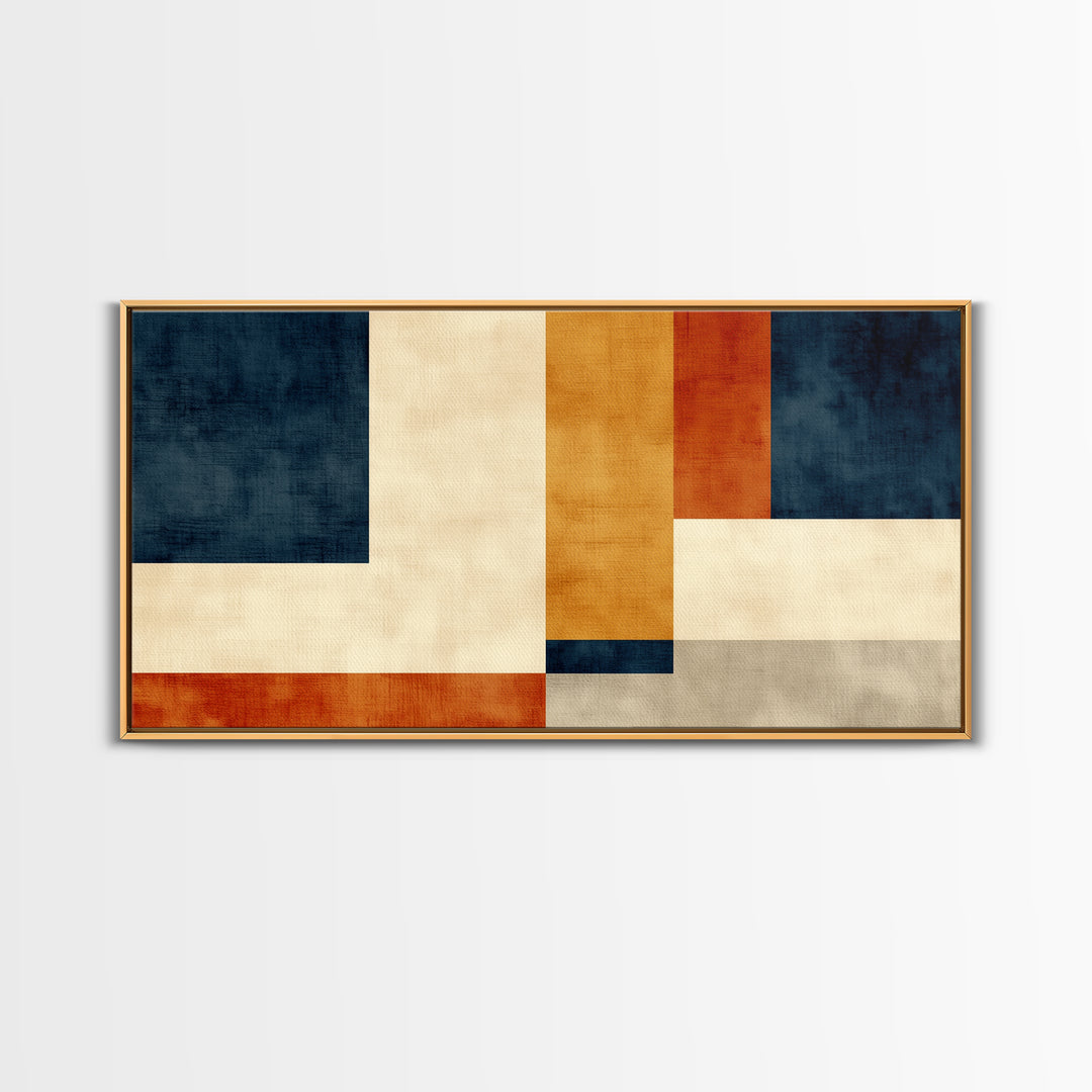 Modern Geometric Composition Canvas Print, General Fine Art, Art, Living Room Decor, Abstract Art, Mid Century Modern, GEN-2x1-54