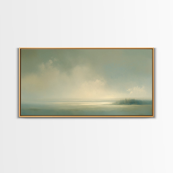 Quiet Abstract Landscape Canvas Print, General Fine Art, Oil Painting, Living Room Decor, Fine Art, Gallery Decor, GEN-2x1-69