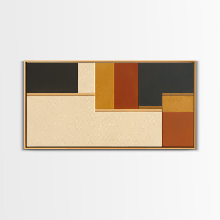 Modern Geometric Composition Canvas Print, General Fine Art, Art, Living Room Decor, Abstract Art, Mid Century Modern, GEN-2x1-78
