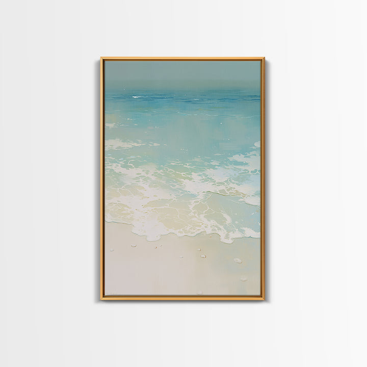 Coastal Water Study Framed Canvas Print, General Fine Art, Art Print, Living Room Decor, Fine Art, Original Art, GEN-2x3-13