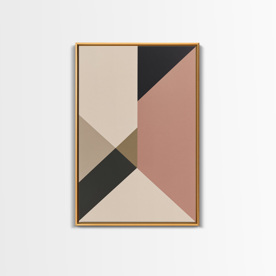 Modern Geometric Composition Framed Canvas Print, General Fine Art, Home Decor, Living Room Decor, Abstract Art, GEN-2x3-18