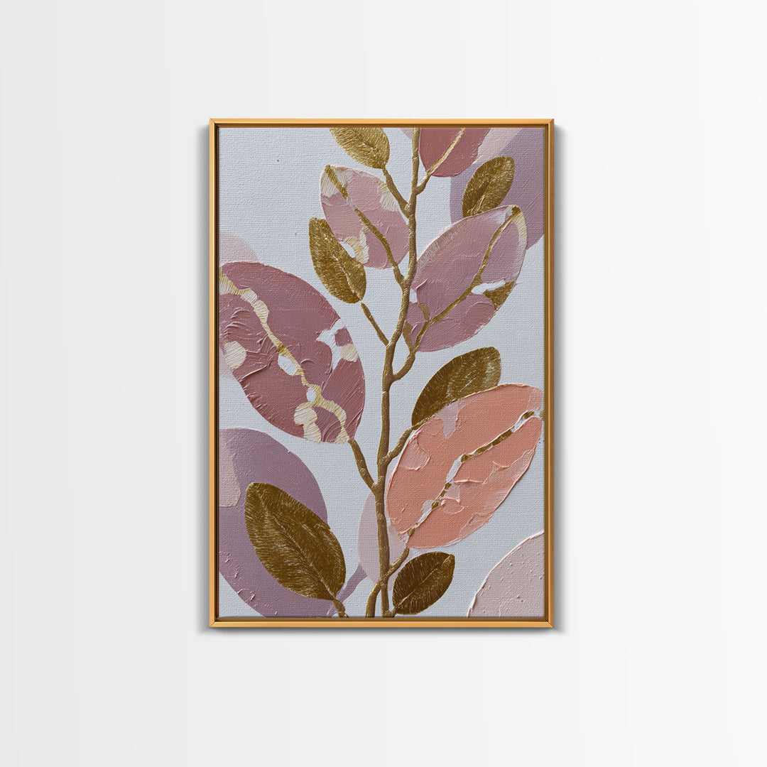 Botanical Silhouette Series Canvas Print, General Fine Art, Print, Living Room Decor, Watercolor Art, Art Deco, GEN-2x3-5