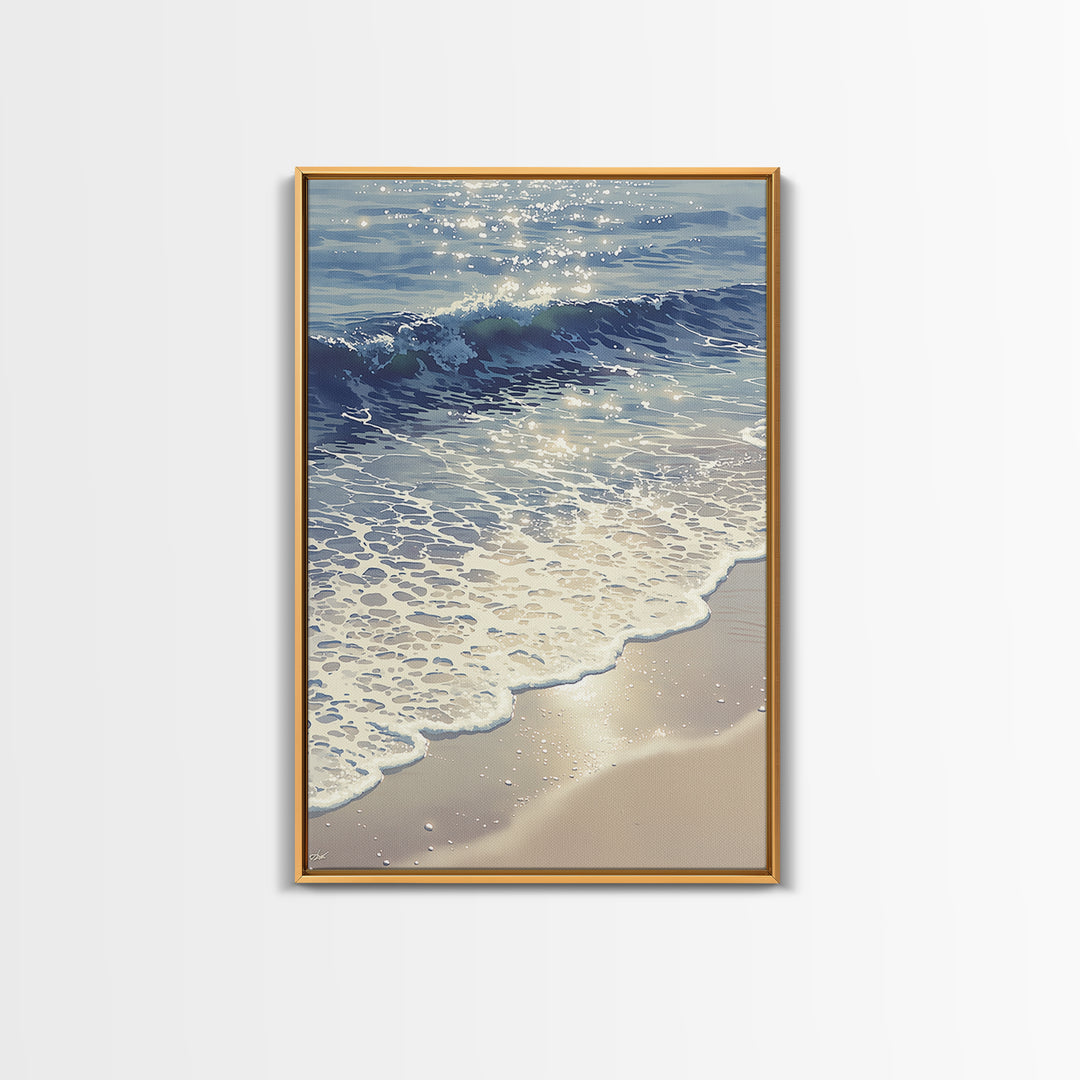 Coastal Water Study Canvas Print, General Fine Art, Mid Century Modern, Living Room Decor, Fine Art, Bedroom Decor, GEN-2x3-61