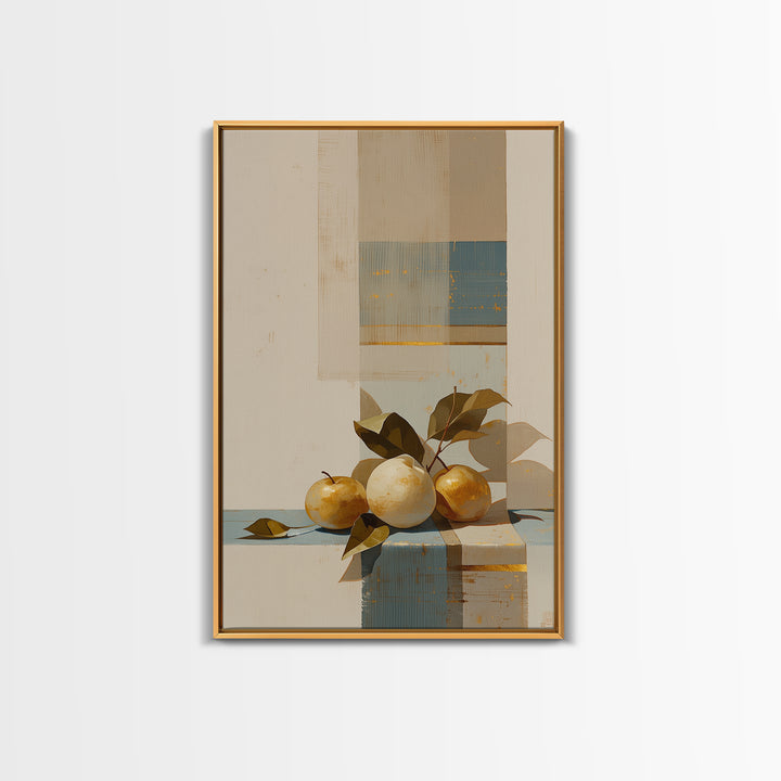 Simple Still Life of Fruit and Linen Canvas Print, General Fine Art, Decor, Living Room Decor, Fine Art, Digital Wall Art, GEN-2x3-72