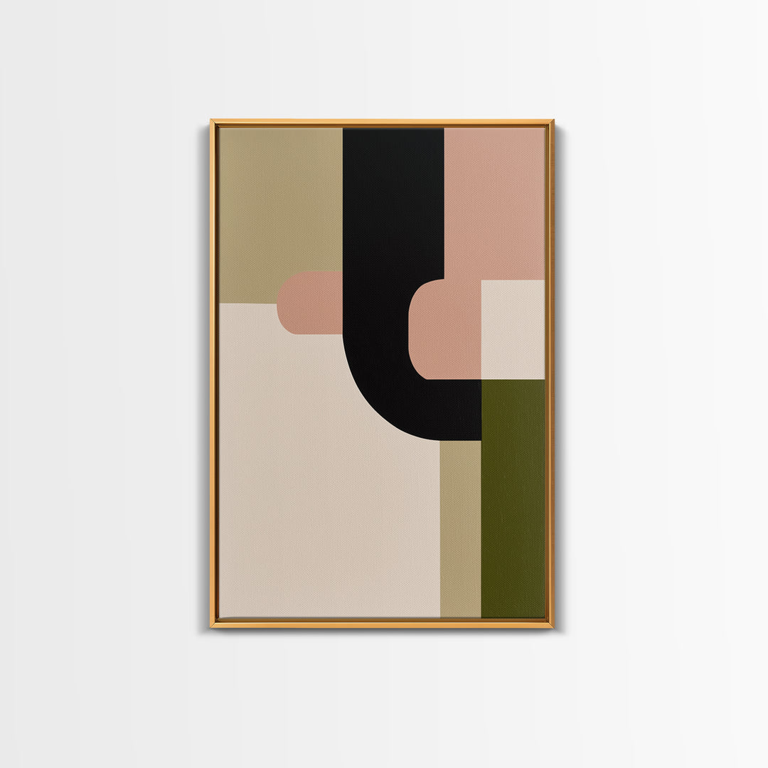 Modern Geometric Composition Framed Canvas Print, General Fine Art, Printable, Living Room Decor, Fine Art, Framed Wall Art, GEN-2x3-90