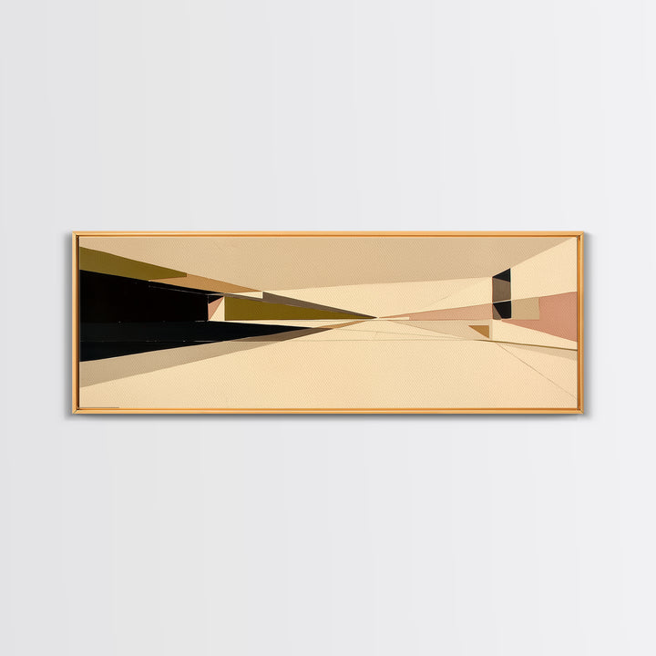 Modern Geometric Composition Framed Canvas Print, General Fine Art, Art Prints, Living Room Decor, Abstract Art, GEN-3x1-2