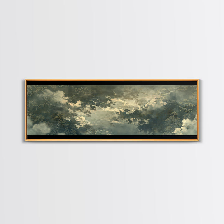 Quiet Abstract River Shape Canvas Print, General Fine Art, Neutral Decor, Living Room Decor, Fine Art, Home Decor, GEN-3x1-40