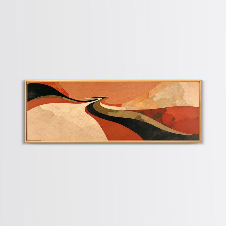 Warm Terracotta Abstract Canvas Print, General Fine Art, Large Wall Art, Living Room Decor, Abstract Art, Modern Decor, GEN-3x1-46