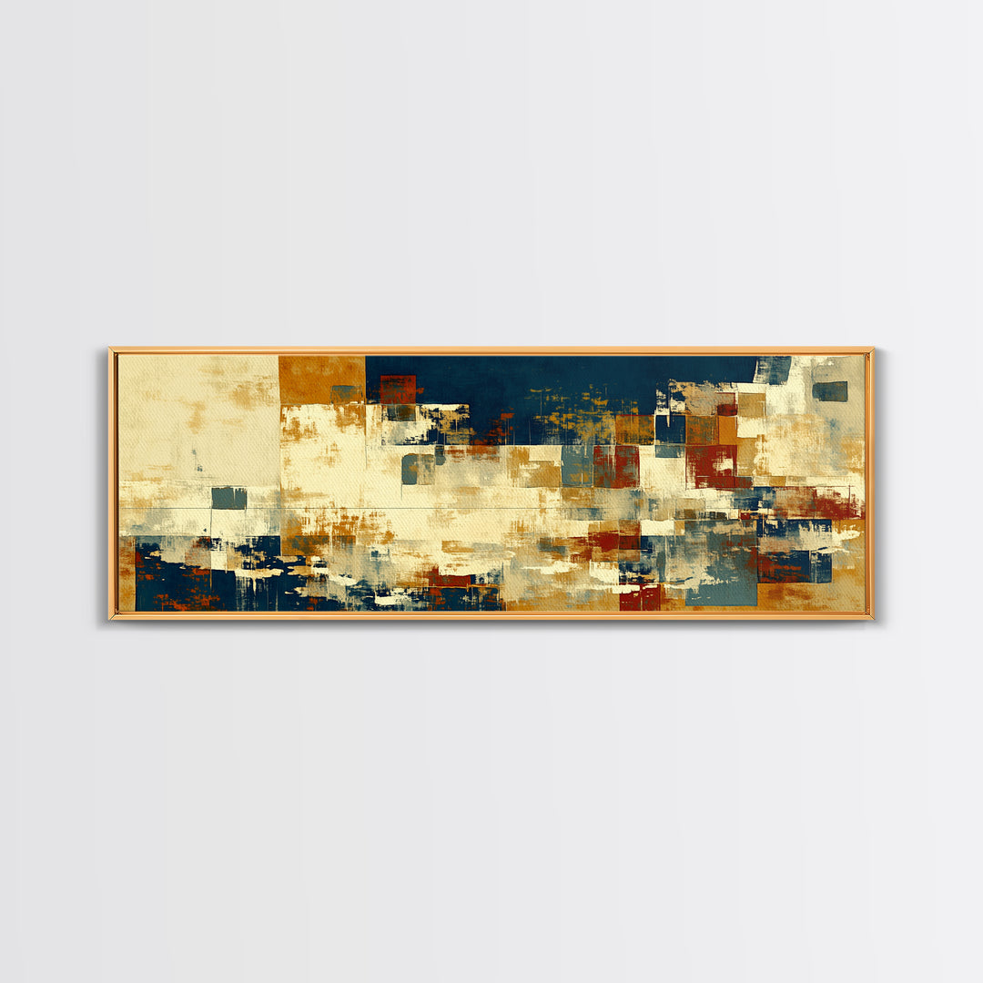 Earthy Plaster Texture Abstract Framed Canvas Print, General Fine Art, Statement Artwork, Living Room Decor, Abstract Art, GEN-3x1-7