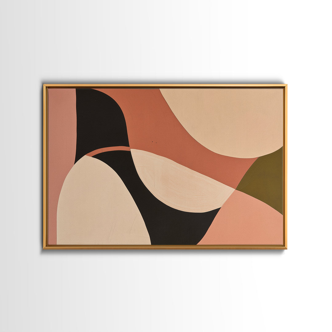 Warm Terracotta Abstract Canvas Print, General Fine Art, Original Art, Living Room Decor, Abstract Art, Boho Decor, GEN-3x2-34
