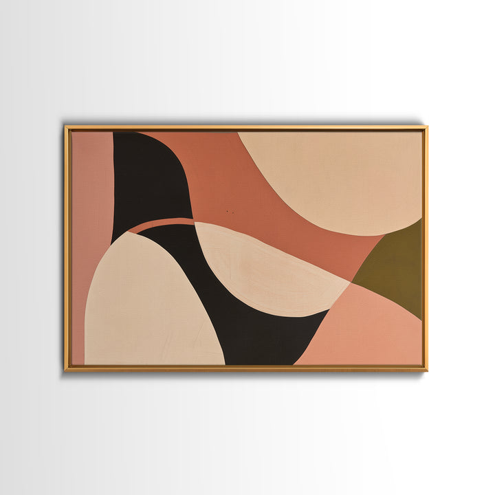 Warm Terracotta Abstract Canvas Print, General Fine Art, Original Art, Living Room Decor, Abstract Art, Boho Decor, GEN-3x2-34