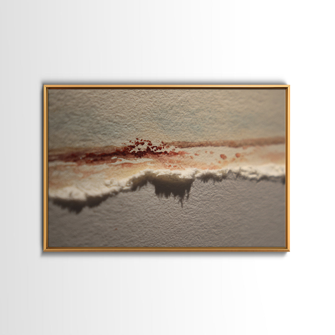 Minimal Black Line Figure on Textured Paper Framed Canvas Print, General Fine Art, Canvas, Living Room Decor, Oil Painting, GEN-3x2-55