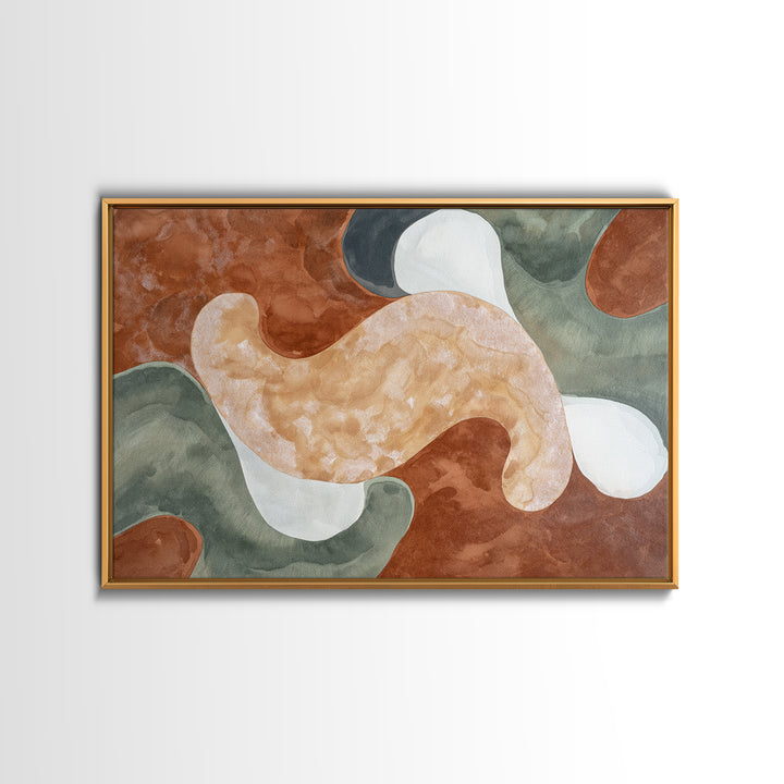 Warm Terracotta Abstract Canvas Print, General Fine Art, Original Art, Living Room Decor, Abstract Art, Boho Decor, GEN-3x2-58