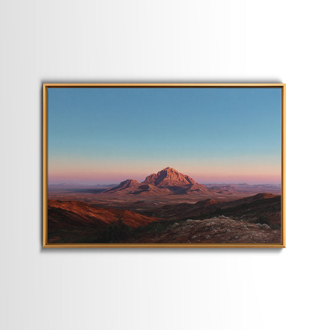 Serene Desert Horizon Framed Canvas Print, General Fine Art, Gallery Decor, Living Room Decor, Fine Art, Wall Art, GEN-3x2-69