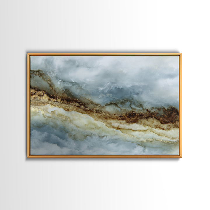 Quiet Abstract River Shape Canvas Print, General Fine Art, Luxury Decor, Living Room Decor, Abstract Art, Digital Prints, GEN-3x2-76