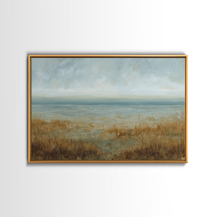 Quiet Abstract Landscape Framed Canvas Print, General Fine Art, Room Decor, Living Room Decor, Fine Art, Digital Prints, GEN-3x2-77