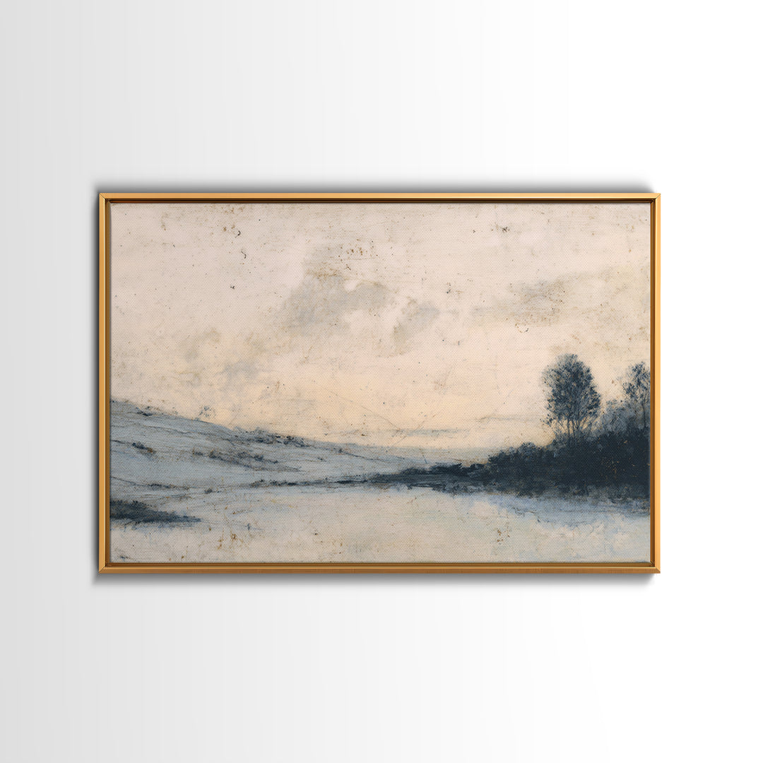Minimal Black Line Figure on Textured Paper Framed Canvas Print, General Fine Art, Luxury Decor, Living Room Decor, Fine Art, GEN-3x2-79