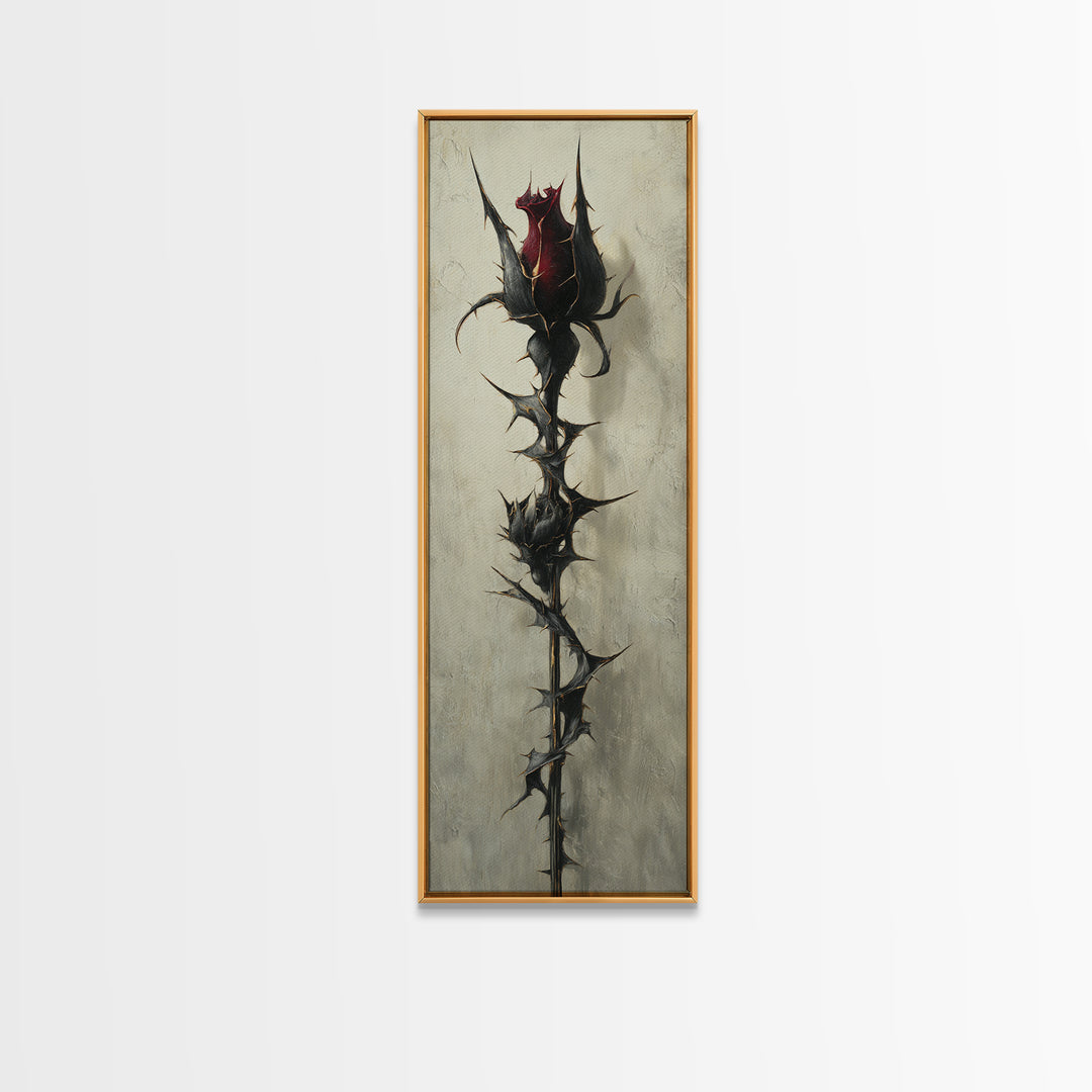 Black Rose Bouquet Canvas Print, Gothic Art, Gothic Wall Art, Living Room Decor, Oil Painting, Gothic, Gallery Decor, GOT-1x3-63