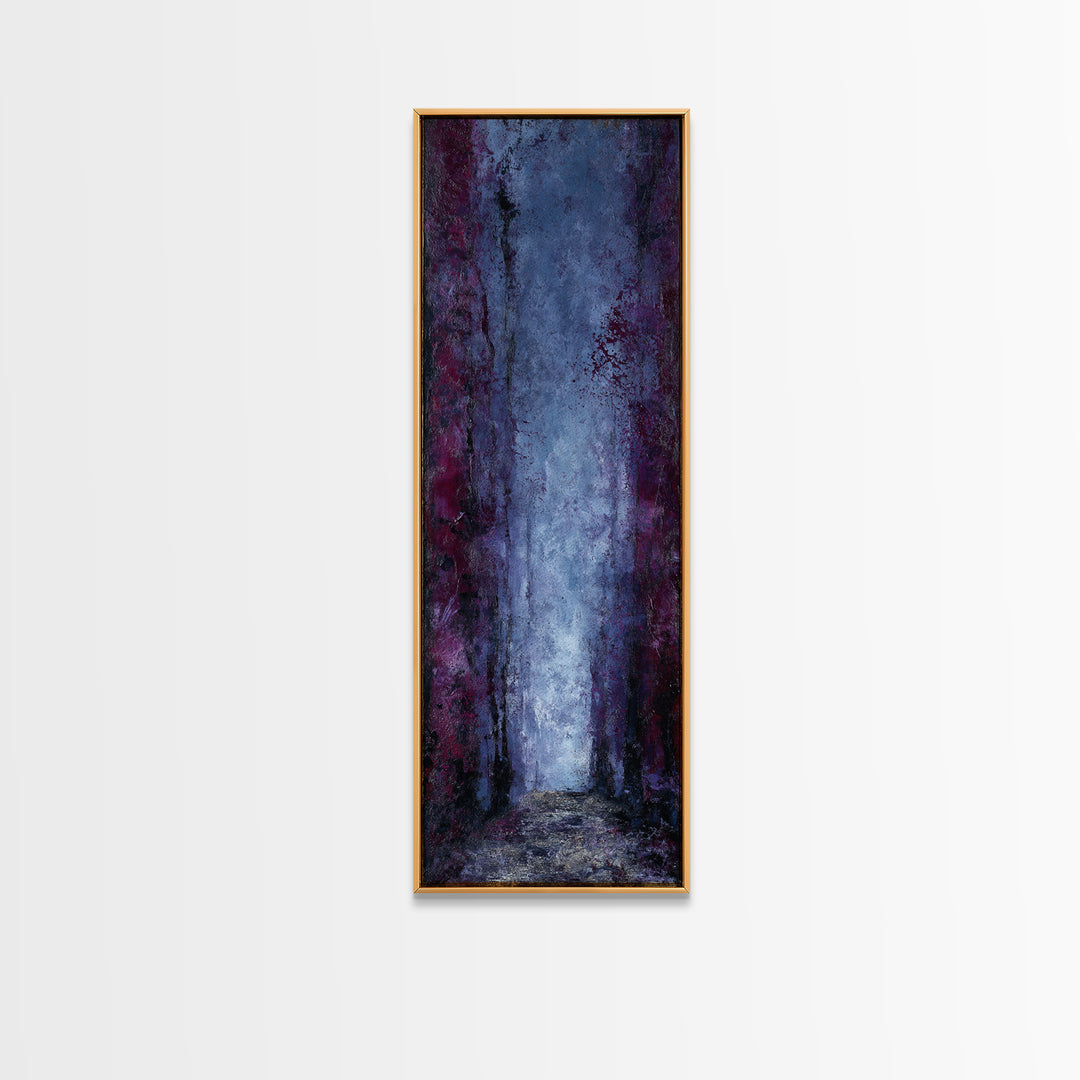 Haunted Forest Path Framed Canvas Print, Gothic Art, Dark Academia Decor, Living Room Decor, Oil Painting, Gothic, GOT-1x3-79