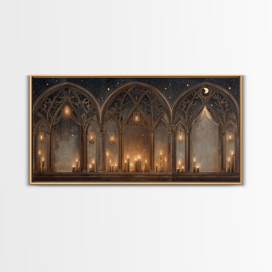 Ornate Cross and Roses Dramatic Still Life Canvas Print, Gothic Art, Gothic, Living Room Decor, Gothic, Moody Wall Art, GOT-2x1-64