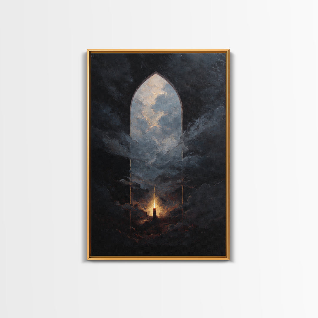 Gothic Archway Filled Framed Canvas Print, Gothic Art, Wall Decor, Living Room Decor, Fine Art, Gothic, Wall Art, Home Decor, GOT-2x3-19
