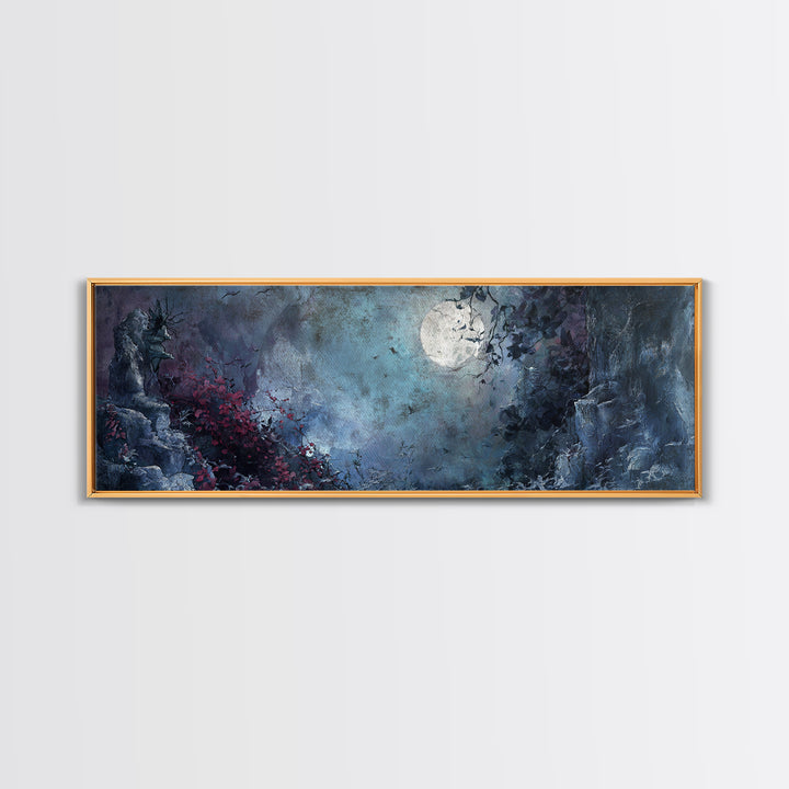 Gothic Mermaid by Dark Rocks Canvas Print, Gothic Art, Canvas Painting, Living Room Decor, Oil Painting, Gothic, Fine Art Print, GOT-3x1-85