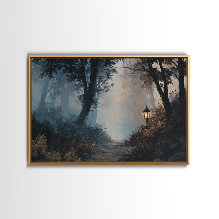 Haunted Forest Path Framed Canvas Print, Gothic Art, Room Decor, Living Room Decor, Fine Art, Gothic, Printable Wall Art, GOT-3x2-47