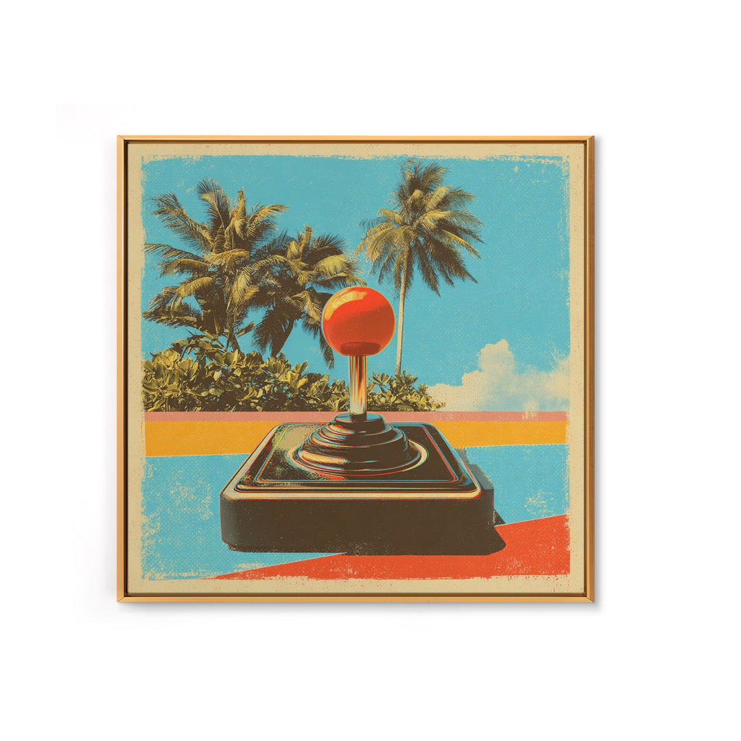 Retro Arcade Joystick Canvas Print, Game Room Art, Modern Decor, Game Room Decor, Fine Art, Play, Home Decor, Wall Decor, GRA-1x1-49