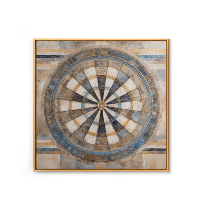 Dartboard Bullseye with Dynamic Motion Framed Canvas Print, Game Room Art, Living Room Decor, Game Room Decor, Fine Art, Play, GRA-1x1-56