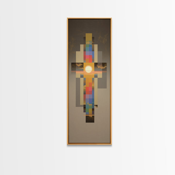 Arcade Spaceship Pixel Art Scene Framed Canvas Print, Game Room Art, Black Woman Art, Game Room Decor, Fine Art, Play, GRA-1x3-79