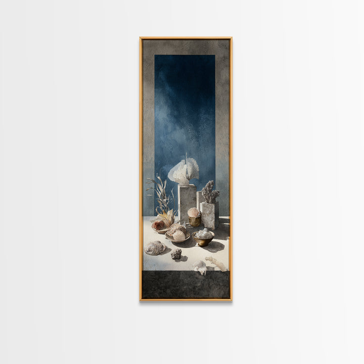 Blackjack Table Still Life Without Words Framed Canvas Print, Game Room Art, Statement Artwork, Game Room Decor, Fine Art, Play, GRA-1x3-8