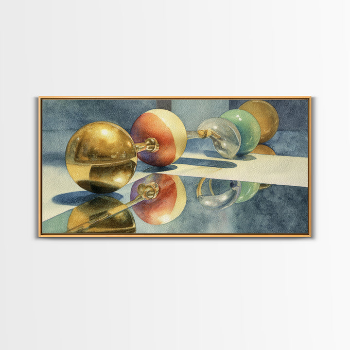 Pinball Silver Ball Canvas Print, Game Room Art, Contemporary Art, Game Room Decor, Fine Art, Play, Bedroom Wall Art, GRA-2x1-17