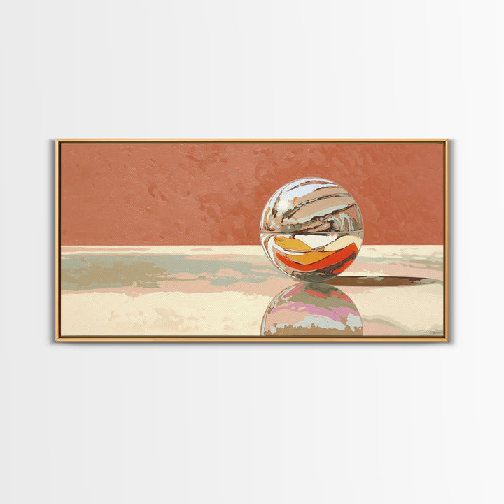 Pinball Silver Ball Canvas Print, Game Room Art, Contemporary Art, Game Room Decor, Fine Art, Play, Bedroom Wall Art, GRA-2x1-41