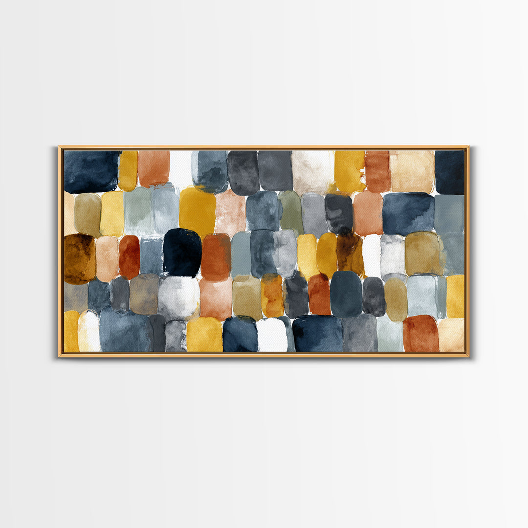 Domino Tiles Arranged Framed Canvas Print, Game Room Art, Canvas Wall Art, Game Room Decor, Fine Art, Play, Masculine Wall Art, GRA-2x1-60
