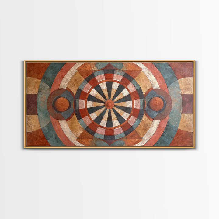 Dartboard Bullseye with Dynamic Motion Canvas Print, Game Room Art, African American Art, Game Room Decor, Fine Art, Play, GRA-2x1-76