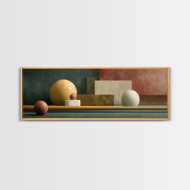 Pool Cue and Chalk on Green Felt Canvas Print, Game Room Art, Modern Wall Art, Game Room Decor, Watercolor Art, Play, GRA-3x1-26