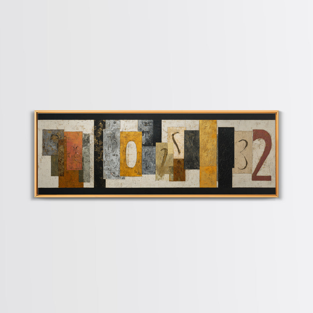 Scoreboard Numbers as Abstract Design Canvas Print, Game Room Art, Gallery Decor, Game Room Decor, Fine Art, Play, GRA-3x1-40