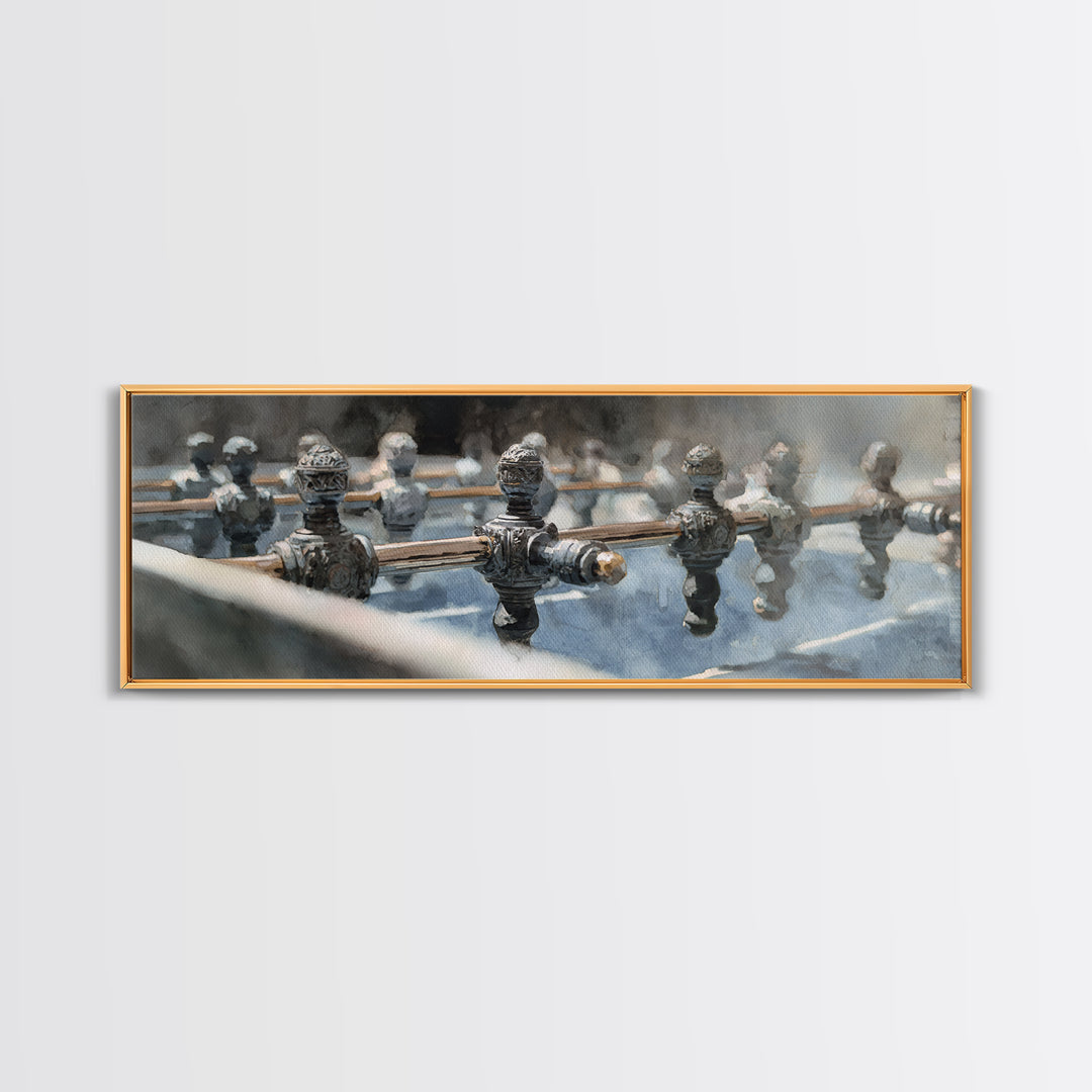 Foosball Player Figures Canvas Print, Game Room Art, Living Room Art, Game Room Decor, Fine Art, Play, Neutral Decor, GRA-3x1-49
