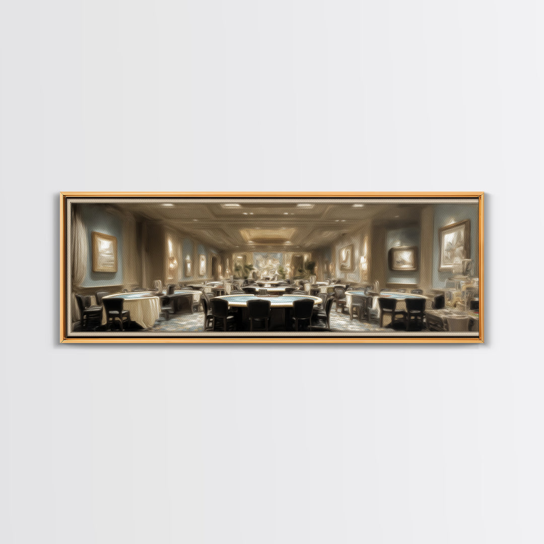 Blackjack Table Still Life Without Words Framed Canvas Print, Game Room Art, Printable Wall Art, Game Room Decor, Play, GRA-3x1-84