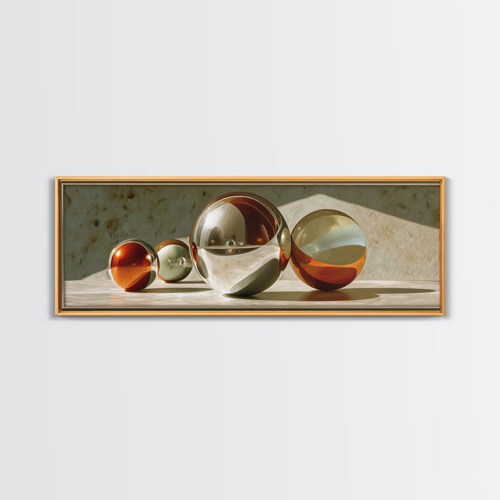 Pinball Silver Ball Canvas Print, Game Room Art, Playroom Wall Decor, Game Room Decor, Oil Painting, Play, Statement Artwork, GRA-3x1-85