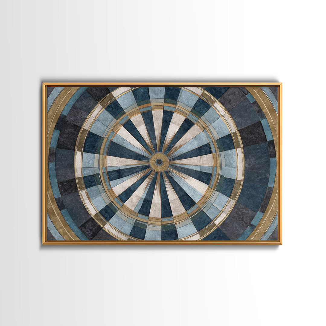 Dartboard Bullseye with Dynamic Motion Canvas Print, Game Room Art, Bedroom Wall Art, Game Room Decor, Fine Art, Play, GRA-3x2-12