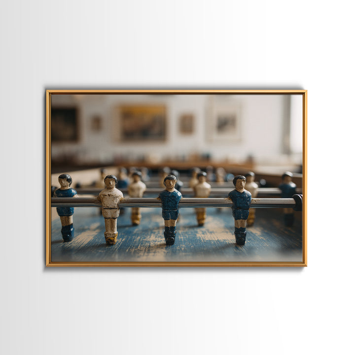 Foosball Player Figures Framed Canvas Print, Game Room Art, African American Art, Game Room Decor, Play, Kids Room Wall Art, GRA-3x2-13