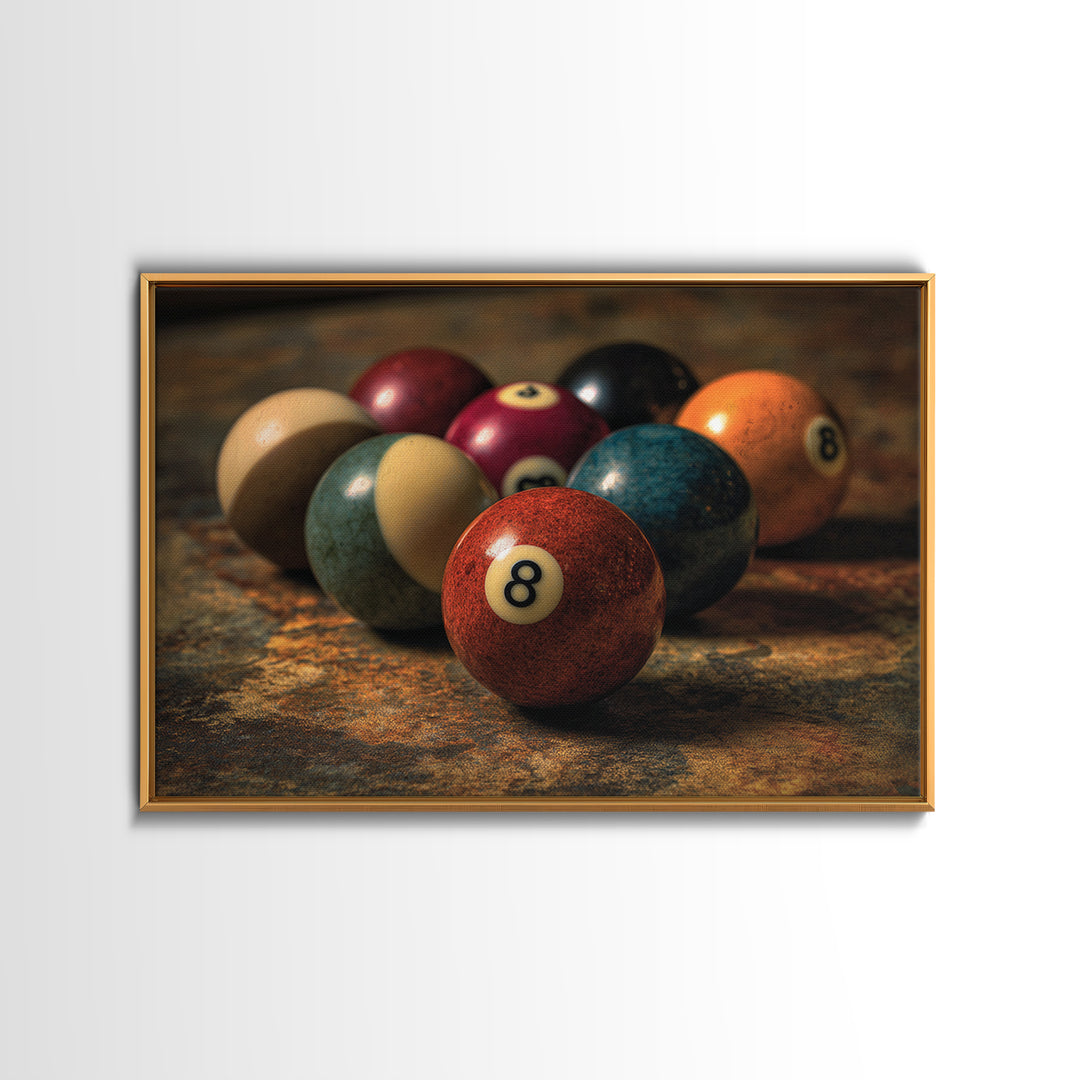 Billiards Eight Ball Canvas Print, Game Room Art, Black Woman Art, Game Room Decor, Play, Retro Art, Whimsical Wall Art, GRA-3x2-30